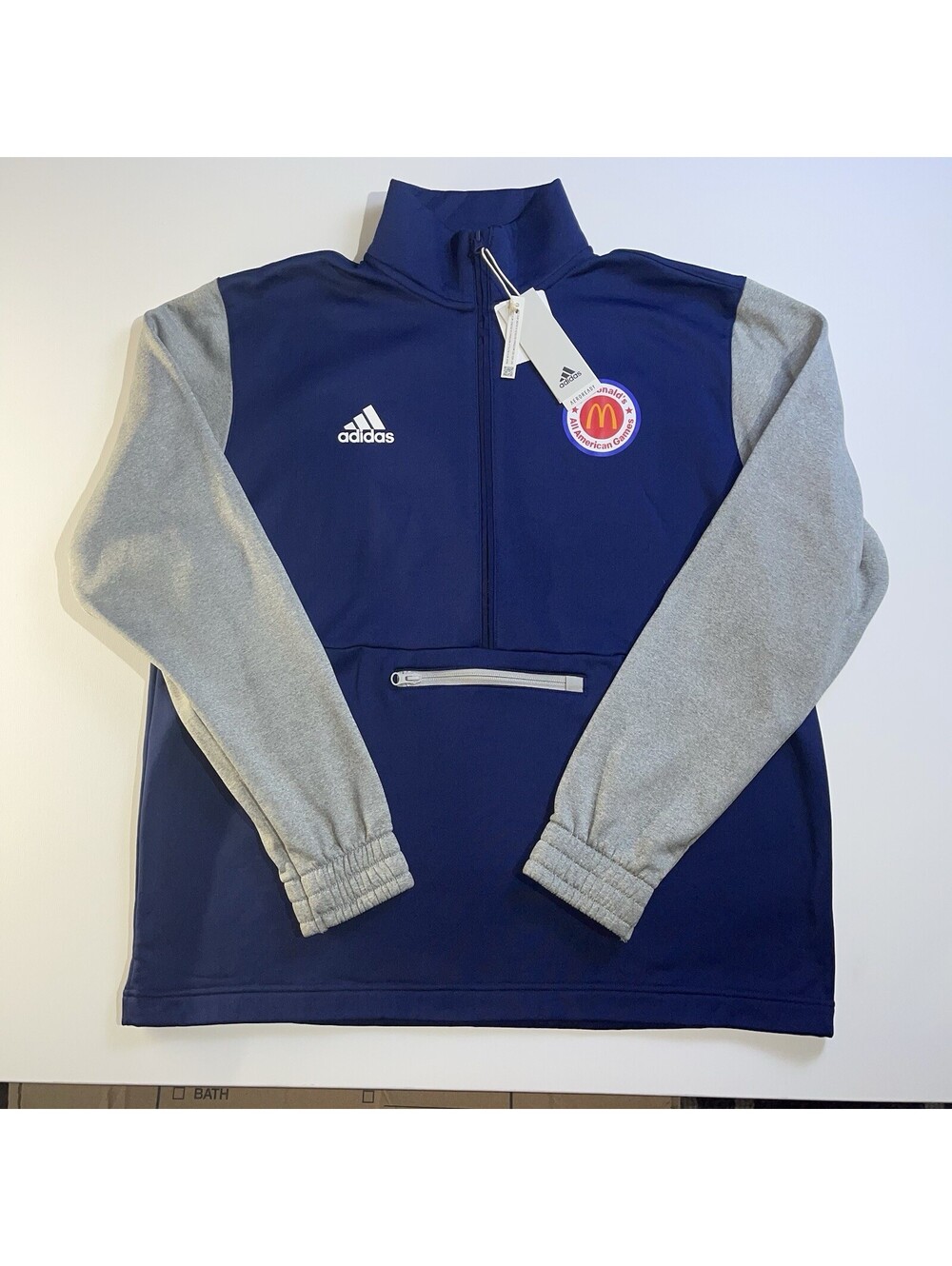 Adidas McDonalds All American Games Mens XL 1/4 Zip Pullover Jacket Aeroready